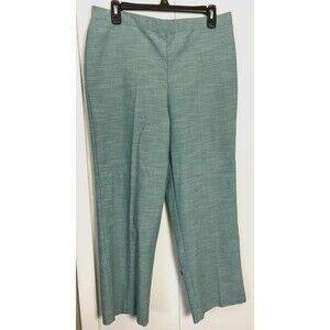 Alfred Dunner  Womens Green Classic Fit Comfort Waist Pull On Pants Size 14